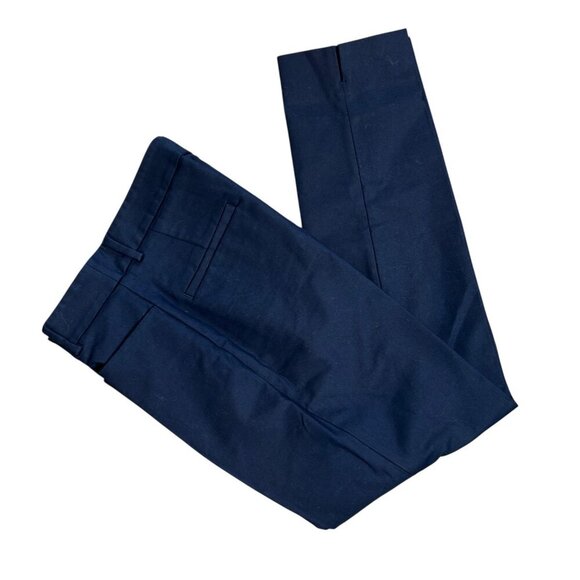 White Label The White Company Navy Blue Oxford Fit Straight Leg Pants Size 0 - Picture 2 of 10
